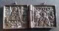 Нагръдна бронзова икона на св. Николай чудотворец от 19-ти век., снимка 1 - Антикварни и старинни предмети - 34087116
