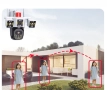 Безжична 4G WiFi камера за наблюдение с триекранен монитор,водоустойчива, снимка 5