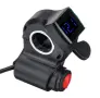 Универсален палец за газ, масур за скутер, електрическо колело с волтмер и контактен ключ, снимка 3