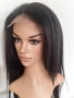 Черна перука от микс естествен косъм и примеси 70 см с Lace 4×4, снимка 2