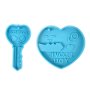 силиконов молд сърце с ключ, снимка 1 - Форми - 40352172