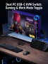 Lemorele KVM превключвател 2 компютъра 1 монитор [USB C вход] HDMI, снимка 7