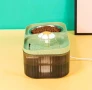Фонтан за котки с купа за храна 2в1 LY-429-Green USB Поилка и хранилка за животни диспенсър за вода, снимка 7