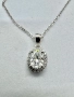 Сребърно колие с мойсанит (Диамант) 1 карат, снимка 7