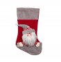 Коледен чорап Mercado Trade, 3D, Дядо Коледа, 45 см, Червен