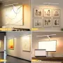 Сребриста LED лампа за картини 61 см с дистанционно, 3000 K, британски щепсел, снимка 7