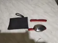 Рибарски комплект ножче назъбено и лъжичка с отварачка нови в калъвче, снимка 7