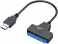 USB 3.0 към SATA адаптер, за 2.5" твърди дискове SATA III/SSD/HDD, снимка 1 - Кабели и адаптери - 35828116