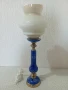 Красива синя порцеланова лампа, снимка 1