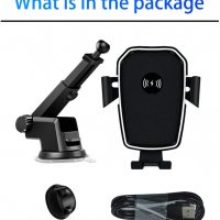 Безжично зарядно за кола Qi Edman K81, Бързо зареждане, За iPhone / Samsung / Huawei / LG, , снимка 5 - Аксесоари и консумативи - 35910973