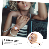 fashion 3v1 дамски часовник гривна и пръстен HOT SALE, снимка 3 - Дамски - 44760745