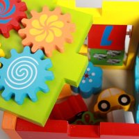 Детско дървено кубче, снимка 6 - Образователни игри - 42526486