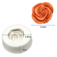 Средна розичка роза силиконов молд форма за декорация торта фондан украса, снимка 2 - Форми - 36263806