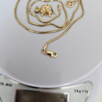 Злато 14К - гривна, синджир, висулка, пръстен , снимка 4 - Колиета, медальони, синджири - 44806427