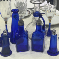 Бонбониера от синьо стъкло , снимка 4 - Други ценни предмети - 44745322