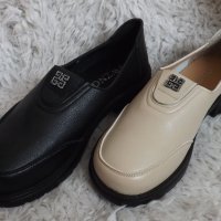 Обувки еко кожа, бежови и черни, код 535/ББ2/25, снимка 6 - Дамски ежедневни обувки - 42273025