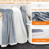 Одеяло LeaderPro за легло [антистатичен плат], сиво, 150 * 200 см, снимка 5 - Олекотени завивки и одеяла - 42341612