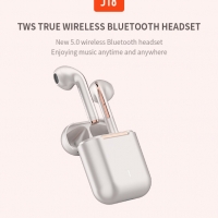 J18 TWS Bluetooth безжични слушалки , златни, снимка 6 - Безжични слушалки - 36043936