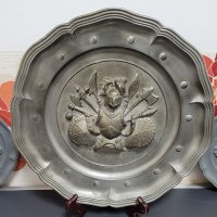 Немски чинии за стена цинк/калай , снимка 10 - Антикварни и старинни предмети - 39412178