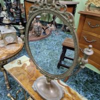Чудесно много красиво антикварно английско бронзово огледало , снимка 7 - Антикварни и старинни предмети - 44491274
