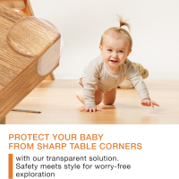 Hynec Technologies Комплект от 16 протектори за ъгли и ръбове за безопасност на бебета 3x3 cm, снимка 5 - Други - 44532555