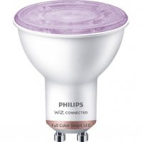 Смарт крушка Philips - Smart с WiZ, 4.7W, GU10, PAR16, димируема, снимка 2 - Лед осветление - 39660689