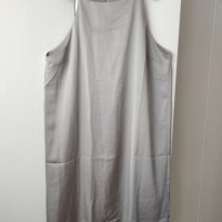 Сива нова рокля НМ сатен с презрамки р-р XL, снимка 6 - Рокли - 34160976
