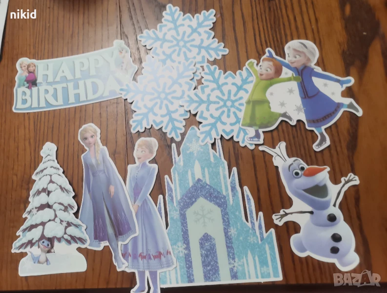 10 бр Замръзналото Кралство Frozen фигурки топери топер украса декор за торта парти рожден ден  , снимка 1