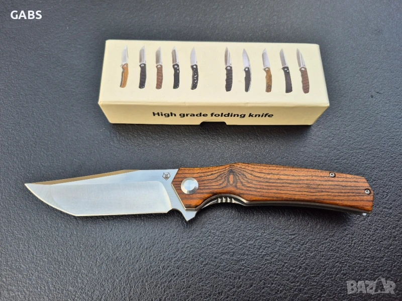 Сгъваем нож SHIROGOROV,стомана D2 с дървена дръжка,SH201, снимка 1