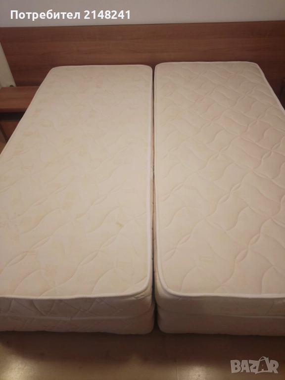 Продавам два двулицеви матрака и две основи за матраци , спалня -450 лв, снимка 1