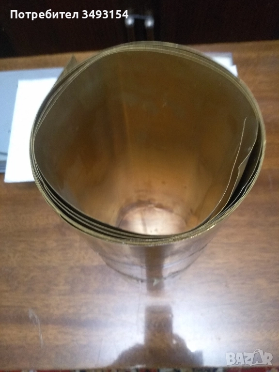 Месингова ламарина с дебелина 0.5мм ширина 30 см. и дължина 3 метра., снимка 1