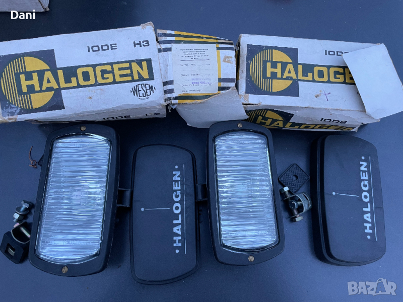 Нови допълнителни халогенни фарове Wesem,старо производство от 80-те години, снимка 1