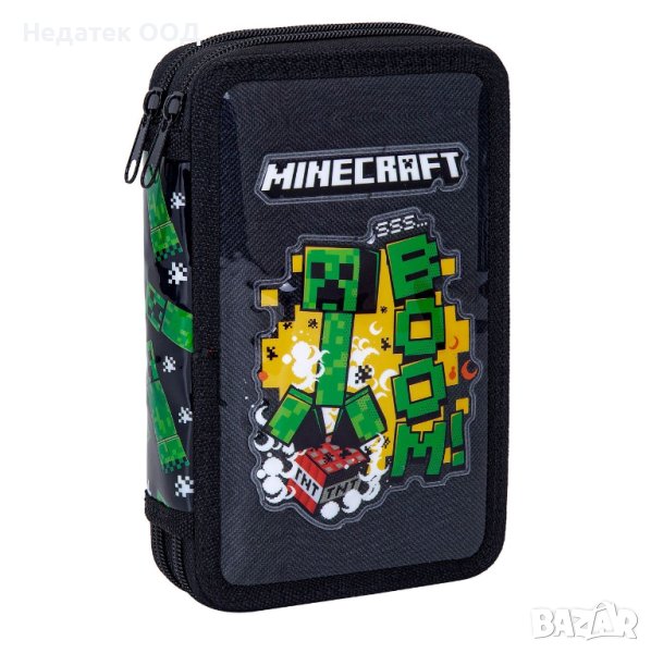 Ученически несесер Minecraft Survive, Обурудван, 13x20x4cм, Многоцветен, снимка 1