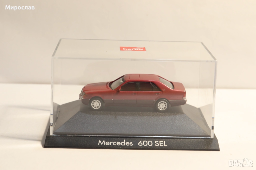 HERPA H0 1/87 MERCEDES BENZ 600 SEL КОЛИЧКА МОДЕЛ, снимка 1