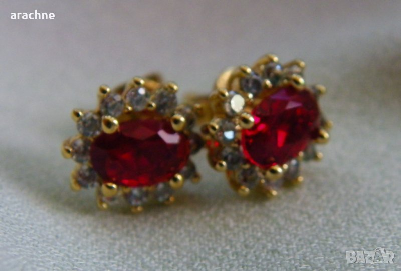 Позлатени сребърни обици, снимка 1