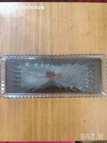 Нов стъклен поднос 3, снимка 1