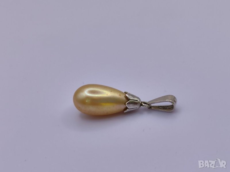 925 сребърна висулка/медальон с перла, снимка 1