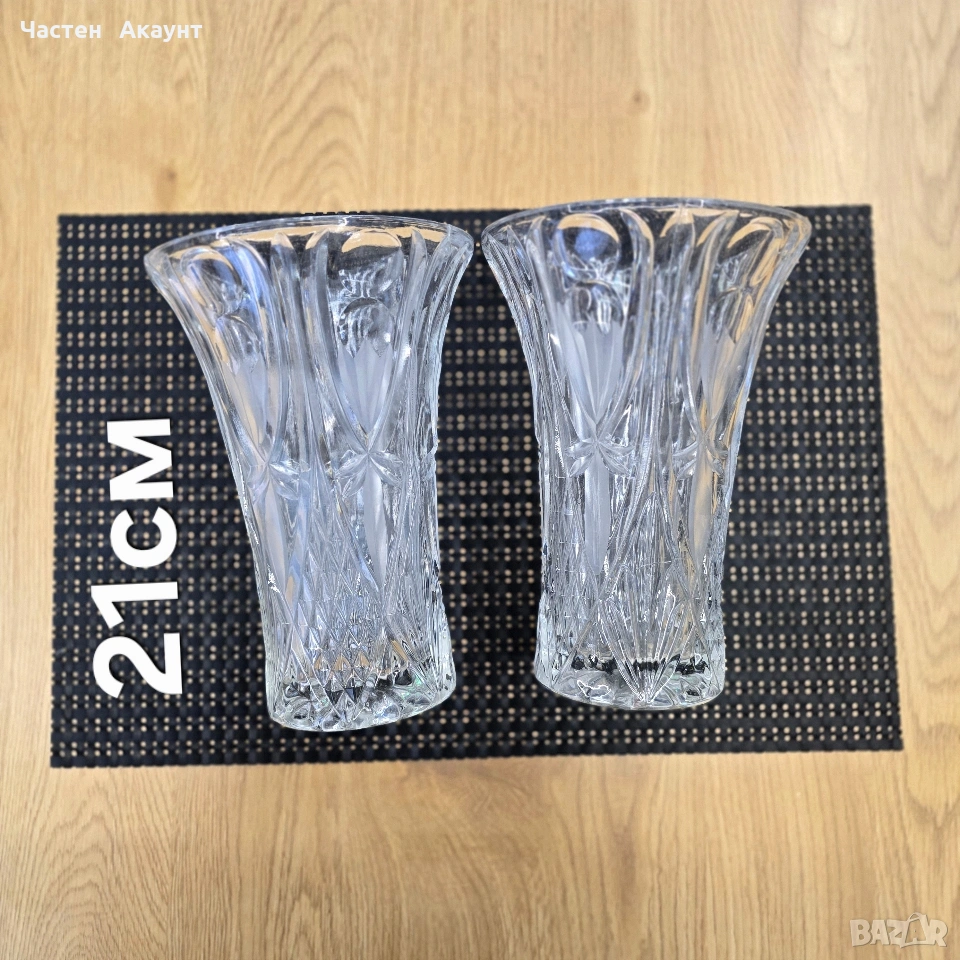 ГРАВИРАНИ КРИСТАЛНИ ВАЗИ, снимка 1