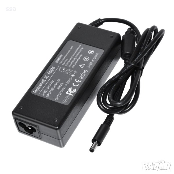 Зарядно за лаптоп DELL - 90W - 19.5V 4.62A 4.5x3.0mm black - заместител (14) - 24 месеца гаранция, снимка 1