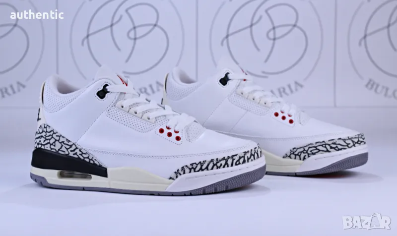 Nike Air Jordan Retro 3 White Cement, University Blue Мъжки Дамски Маратонки, снимка 1