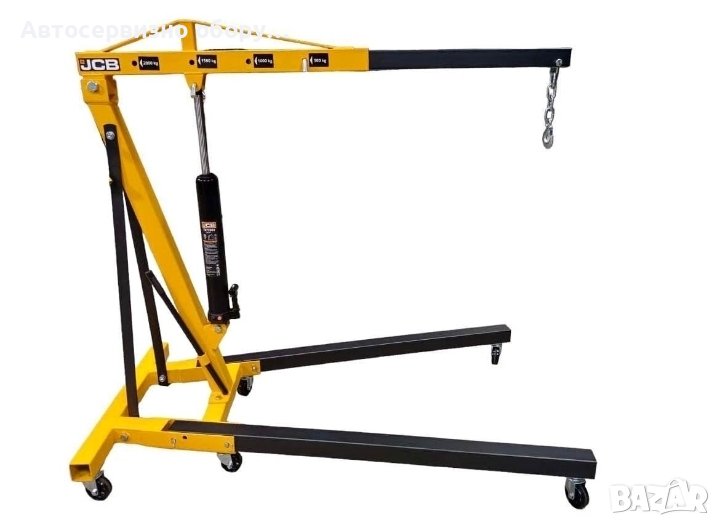 Хидравличен, сгъваем кран за двигатели тип жираф 2 тона JCB., снимка 1