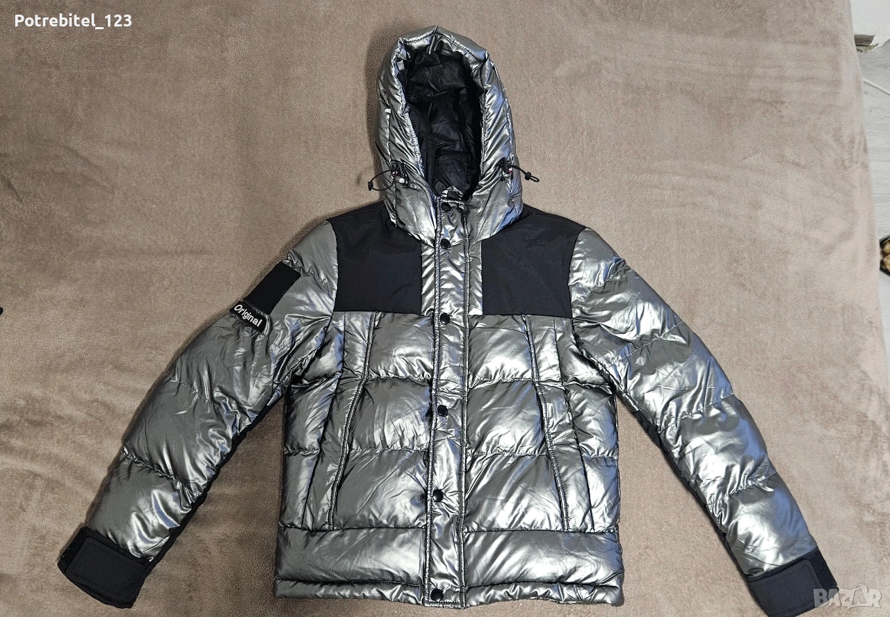 Сребристо яке М мъжко, снимка 1