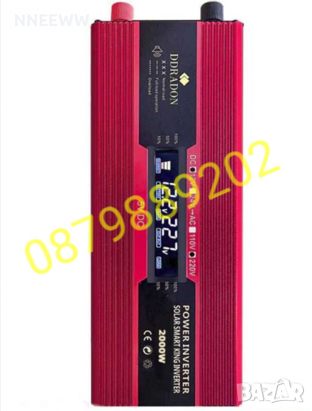 Инвертор 24V-220V 2000W, Преобразувател 24V-220V 2000 вата , снимка 1