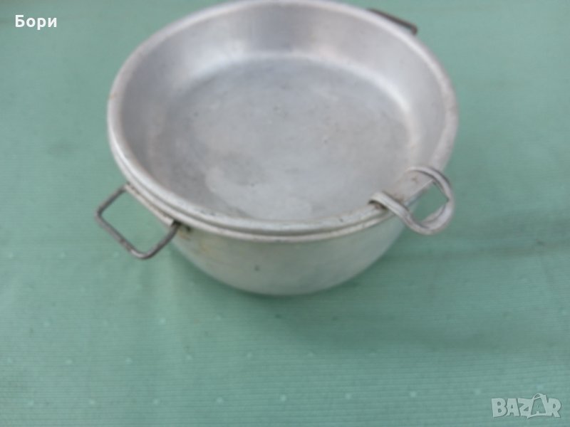 Стара алуминиев купа/канче БДС, снимка 1