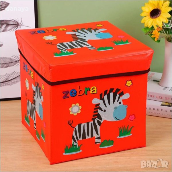 3750 Детска табуретка сгъваема кутия за играчки 2 в 1, снимка 1