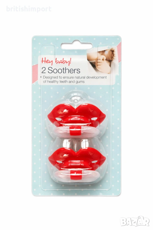 Бебешки залъгалки, биберони, с форма на устни, снимка 1