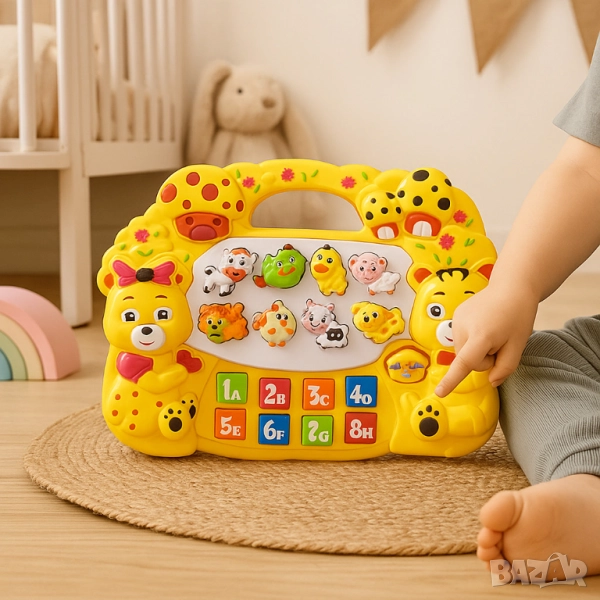 Образователно музикално пиано с животни – Интерактивна играчка за деца, снимка 1