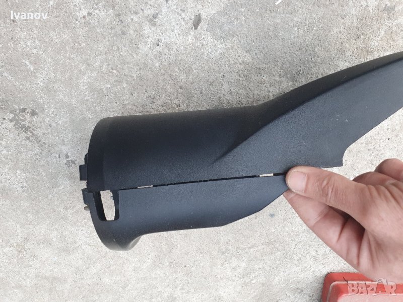 Пластмасова кора зад под волана на кормилния прът за бмв е34 с реглаж на волана , снимка 1