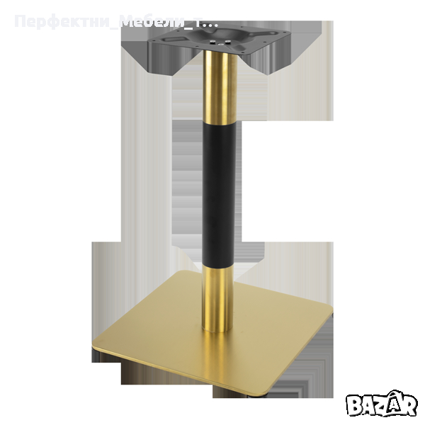 Кръгла /квадратна основа,крак,стойка за маса в златен цвят на склад, снимка 1