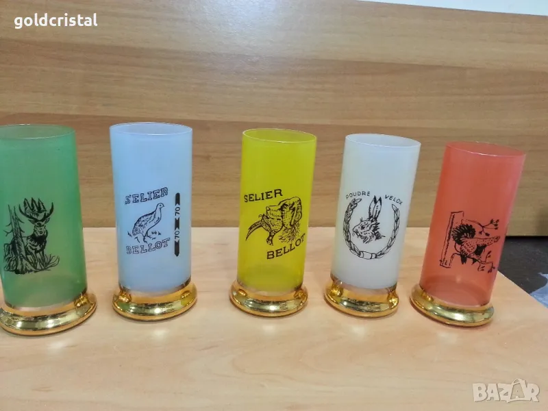 стари стъклени чаши патрон , снимка 1